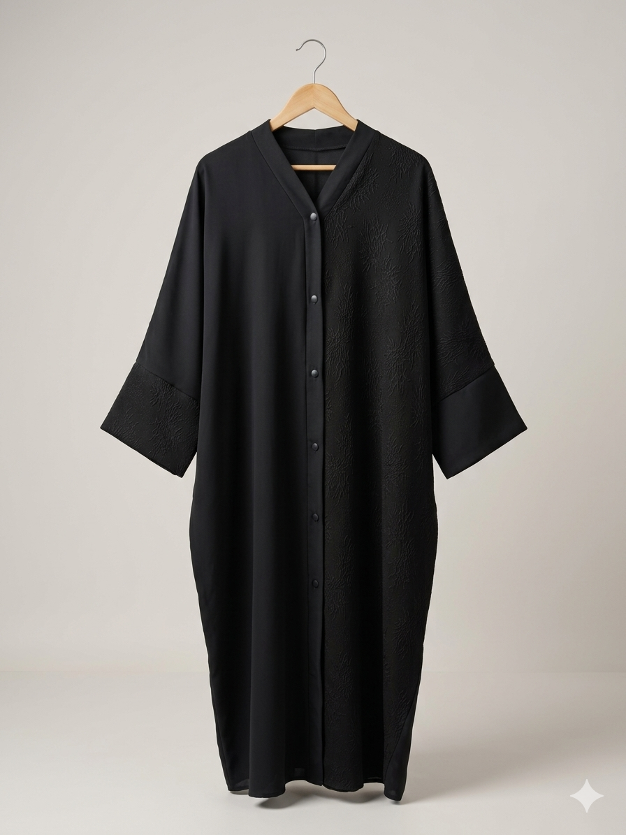 Abaya Nuit Texturée
